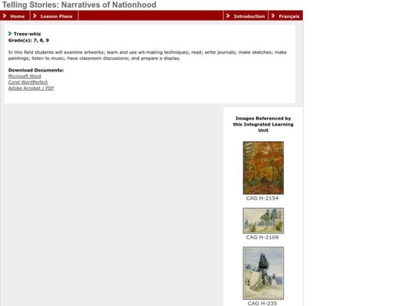 Trees-Whiz Lesson Plan