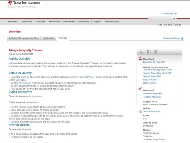 Triangle Inequality Theorem Lesson Plan