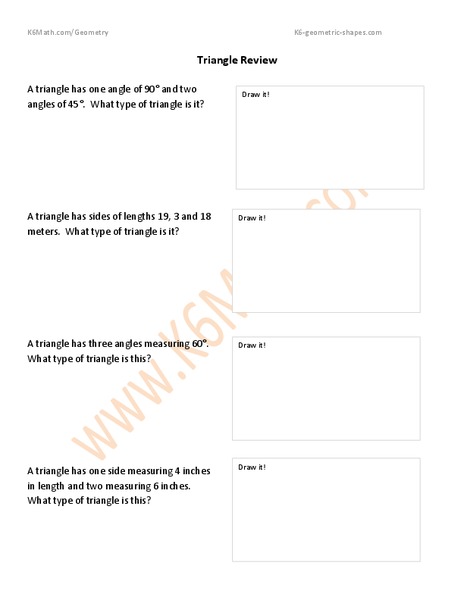 Triangle Review Worksheet