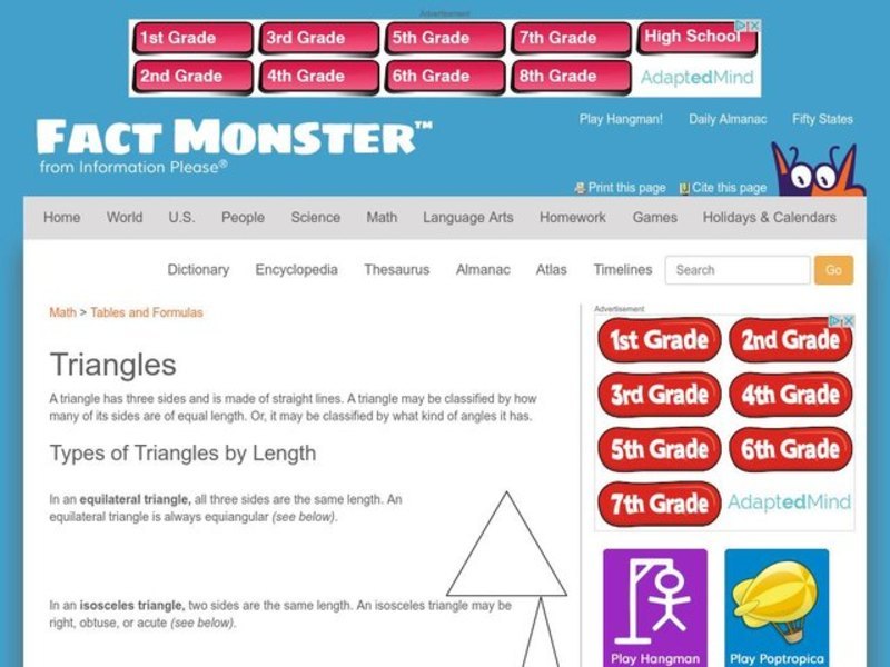 Triangles Lesson Plan