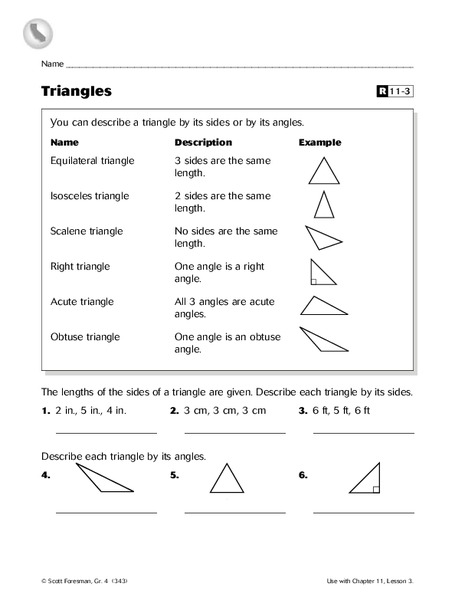 Triangles Worksheet