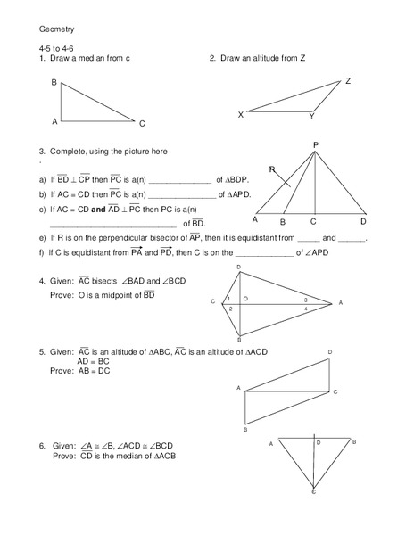Triangles Worksheet