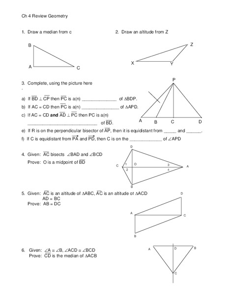 Triangles Worksheet