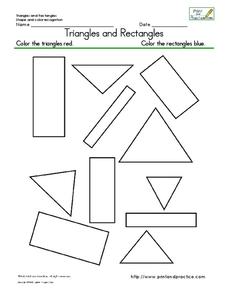 Triangles and Rectangles Worksheet