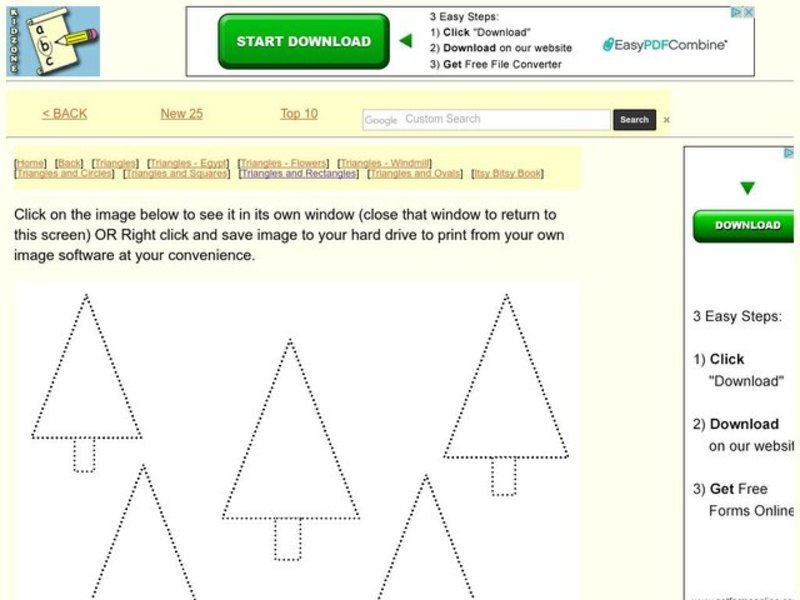 Triangles and Rectangles Worksheet