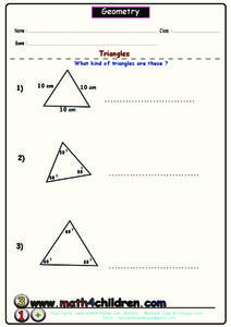 Triangles Worksheet