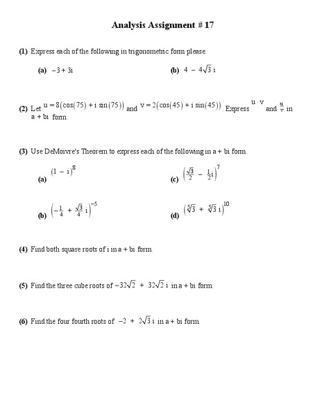 Trigonometric Function Worksheet