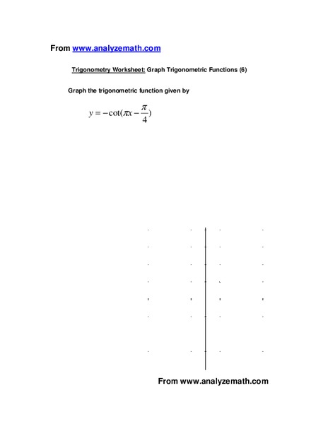 Trigonometric Functions Worksheet