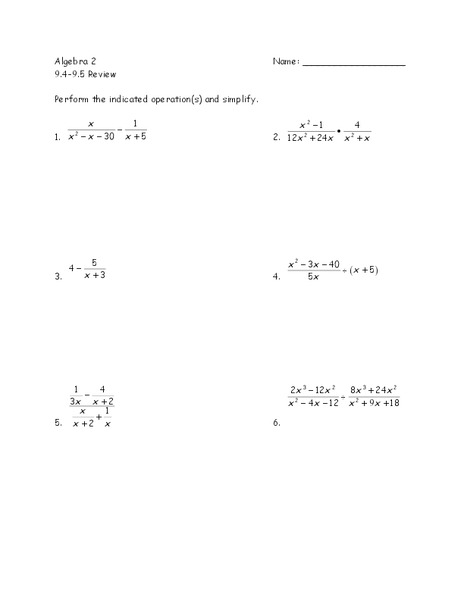 Trigonometric Functions Worksheet