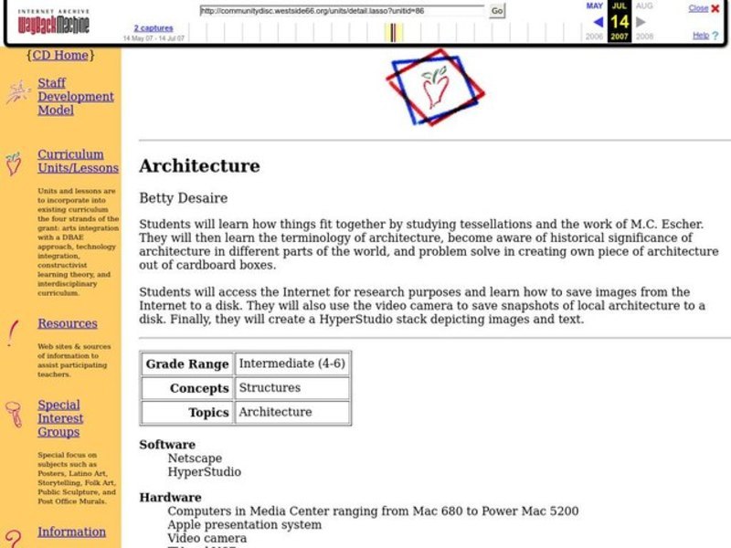 Architecture Lesson Plan