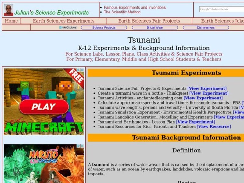 Tsunami Lesson Plan