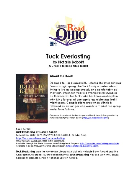 Tuck Everlasting Activity