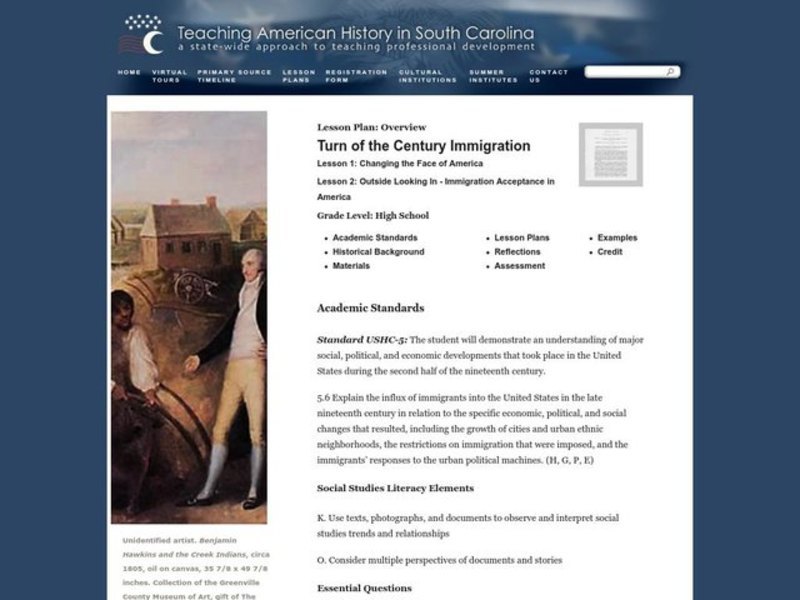 Turn of the Century Immigration Lesson Plan