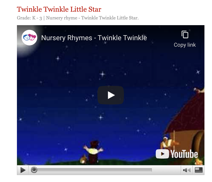 Twinkle Twinkle Little Star Instructional Video