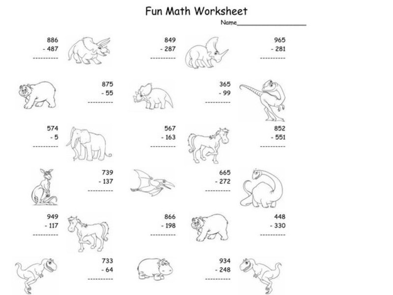 Two and Three Digit Subtraction With Regrouping Worksheet