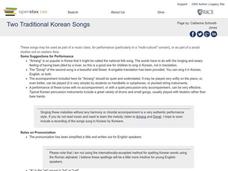Two Traditional Korean Songs Lesson Plan