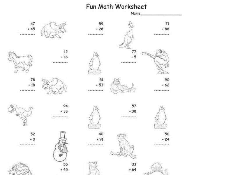 Two-Digit Addition Worksheet