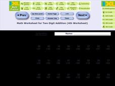 Two-Digit Addition Worksheet