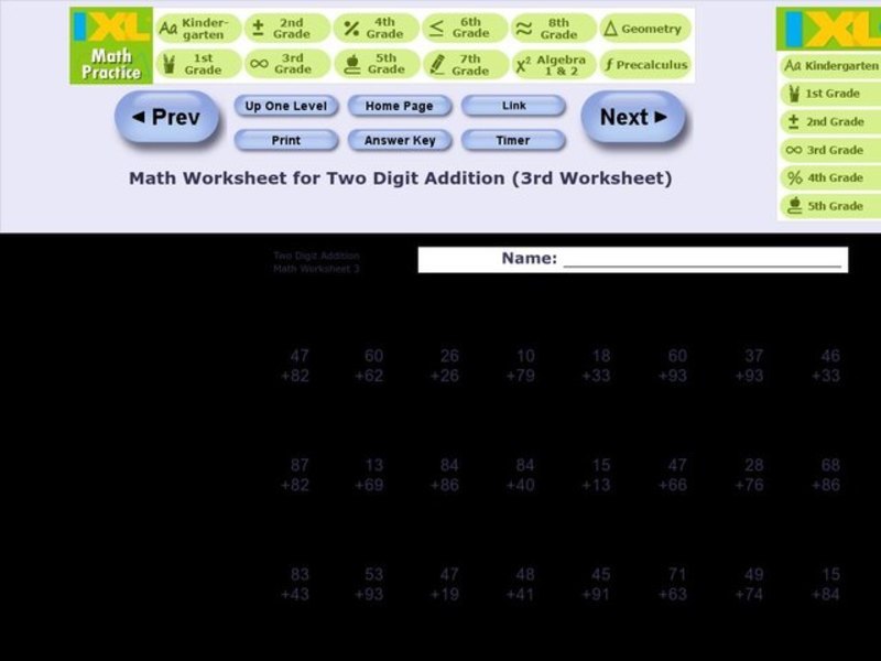 Two-Digit Addition Worksheet