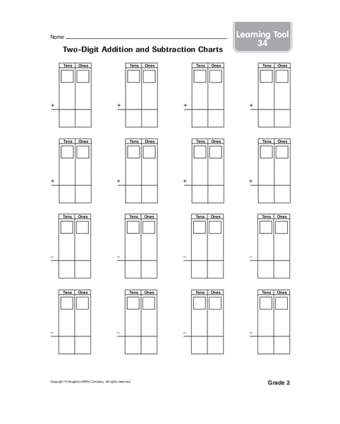 Two-digit Addition and Subtraction Worksheet