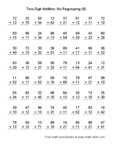 Two-Digit Addition: No Regrouping (B) Lesson Plan