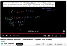 Example: Two-Step Equations, Linear Equations, Algebra I Instructional Video