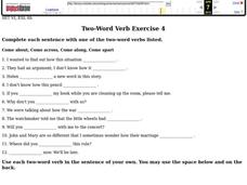 Two-Word Verb Exercise 4 Worksheet