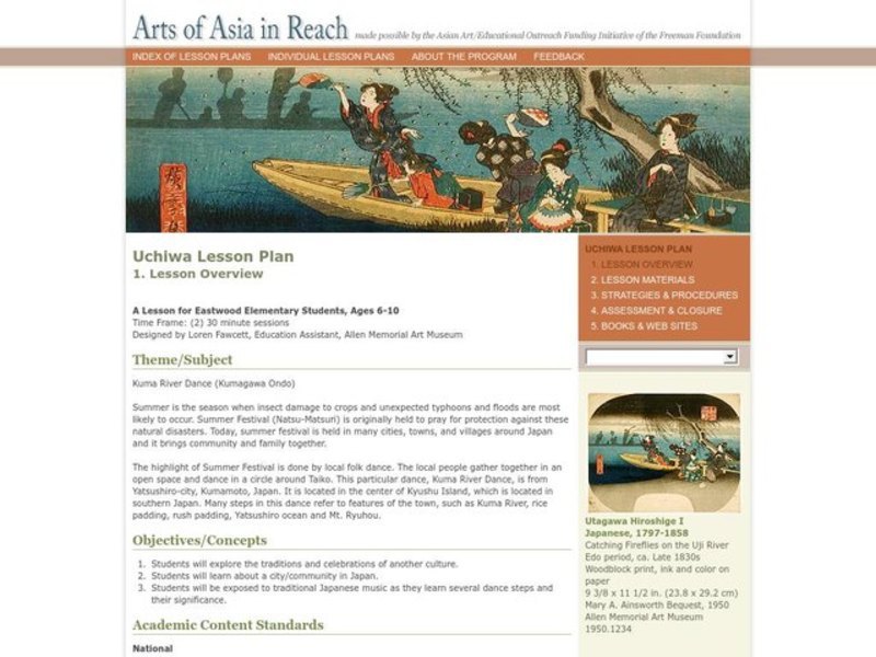 Arts of Asia in Reach Lesson Plan