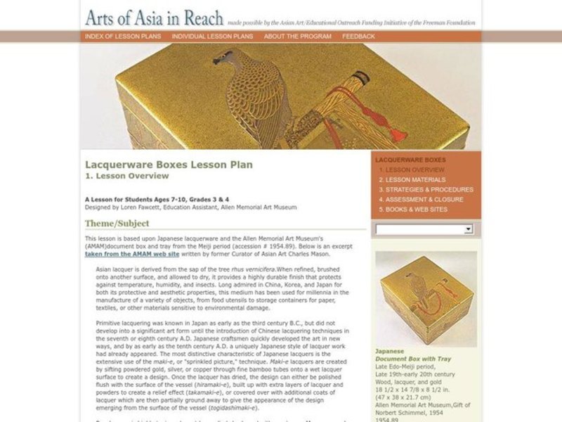 Arts of Asia in Reach Lesson Plan