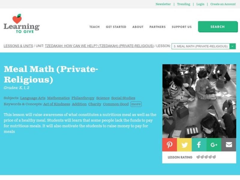 Tzedakah: How Can We Help? Lesson Plan