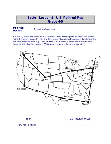 U.S. Political Map Worksheet