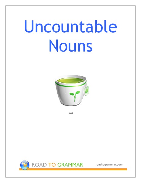 Uncountable Nouns Worksheet