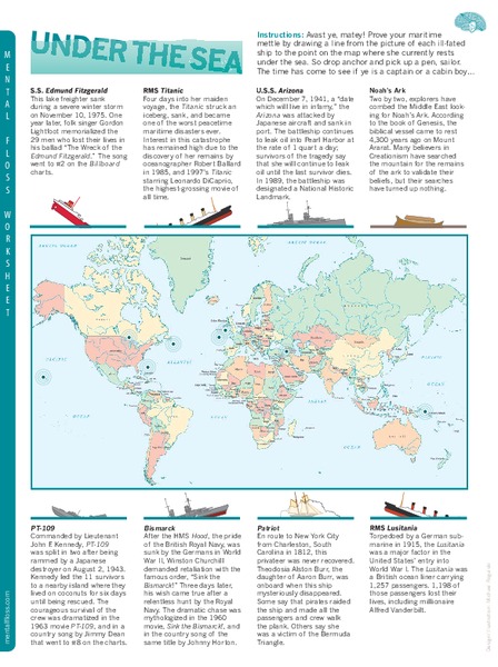 Under the Sea Worksheet