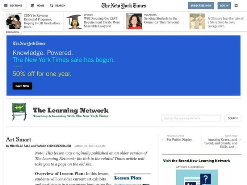 Art Smart Lesson Plan