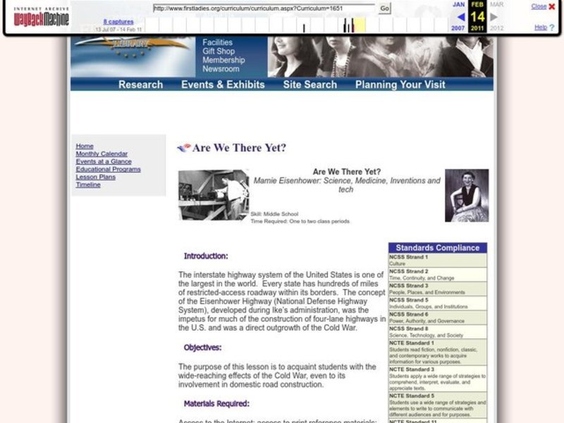 Are We There Yet? Lesson Plan