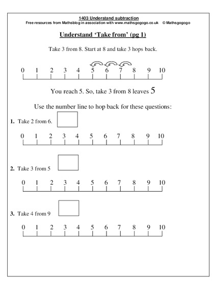 Understanding Subtraction Worksheet