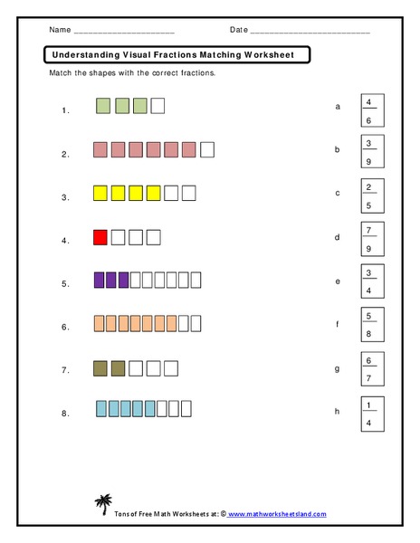 Understanding Visual Fractions Worksheet