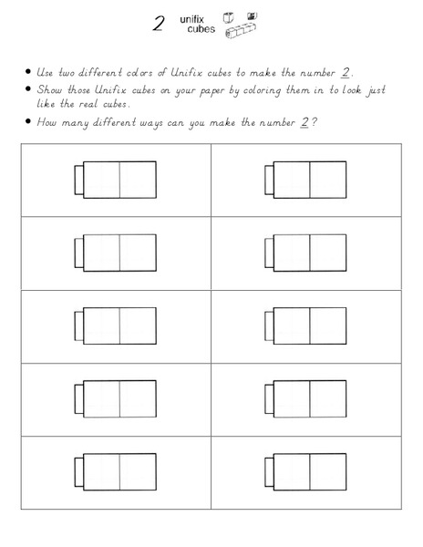 Unifix Cubes Activity