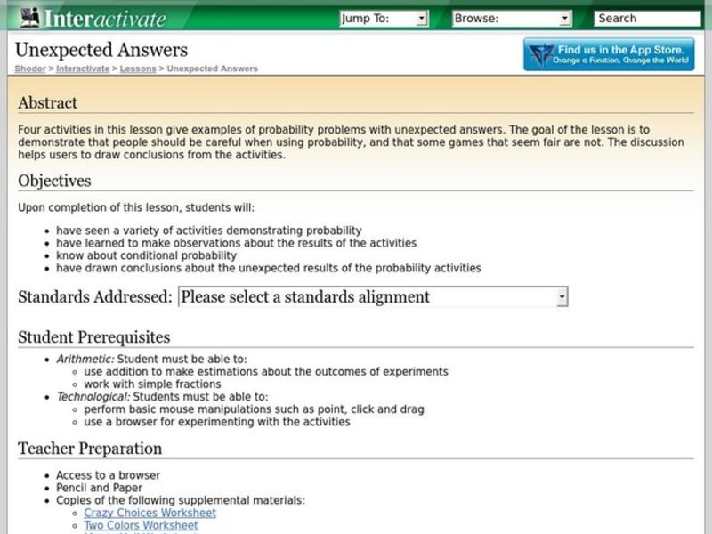 Unexpected Answers Lesson Plan