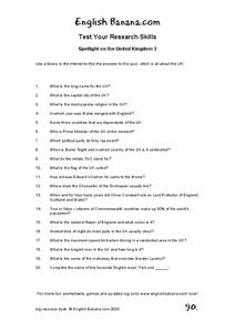 United Kingdom Worksheet