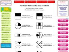 Unit Fractions Worksheet