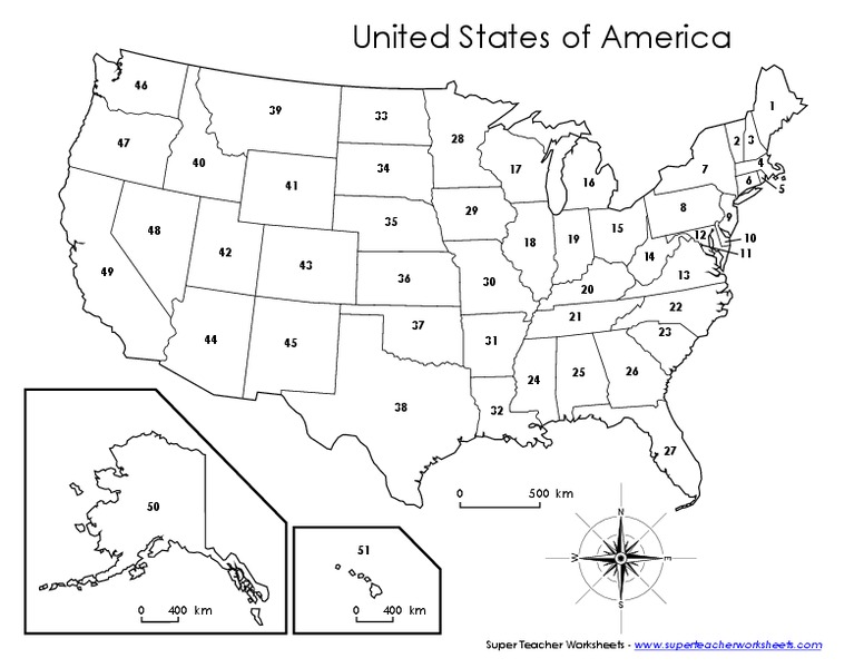 United States of America Worksheet