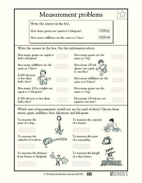 Units of Measurement Worksheet
