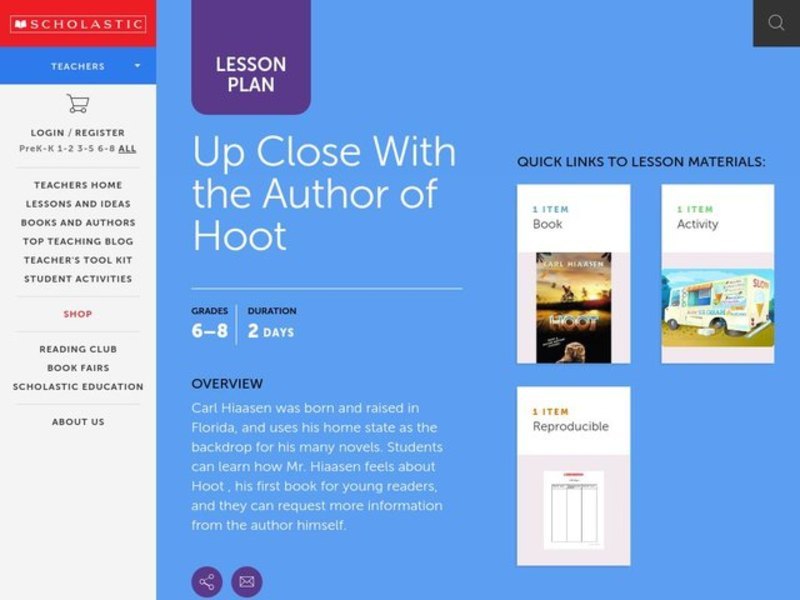 Up Close With The Author Lesson Plan