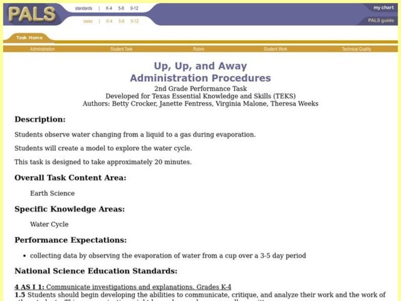 Up, Up, and Away Lesson Plan