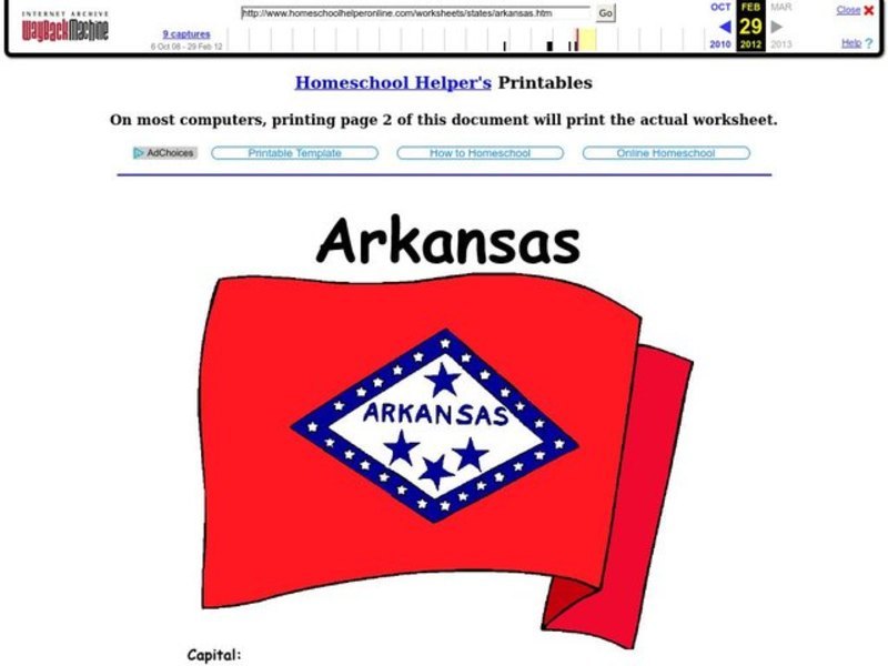 Arkansas Worksheet