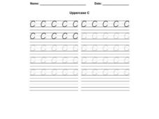 Uppercase C Worksheet