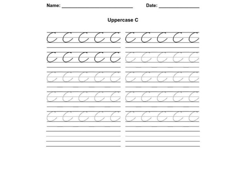 Uppercase C Worksheet
