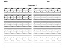 Zaner-Bloser Print Uppercase C Worksheet