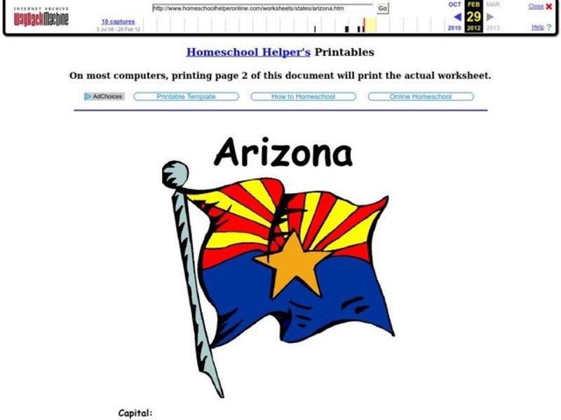 Arizona Worksheet